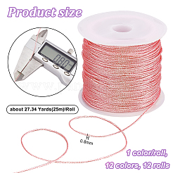 12 рулон плетеной полиэфирной нити 12 цветов OCOR-PH0002-57