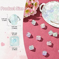 20 шт. 5-х цветные фольгированные стеклянные бусины ручной работы&nbsp;FOIL-YW0001-06