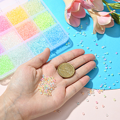 3432шт 12 цвета 8/0 светящиеся в темноте светящиеся прозрачные стеклянные круглые бусины&nbsp;LUMI-CJ0001-01