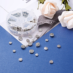 Сплавочные овальные бусины тибетского стиля  TIBEB-KS0001-03AS