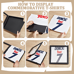 Magnetische Ausstellungenboxen aus Holz für T-Shirts&nbsp;ODIS-WH0086-209