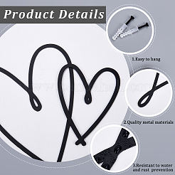 4 шт. оцинкованный стальной лист для украшения стен AJEW-WH20006-153