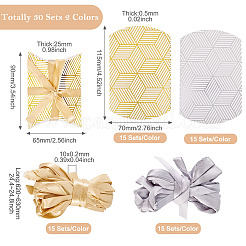 30 набор 2-х цветных коробок для конфет с подушечками из картона и бумаги с горячим тиснением CON-TA0001-29