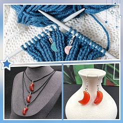 Украшение подвески из драгоценных камней в виде луны HJEW-AB00350