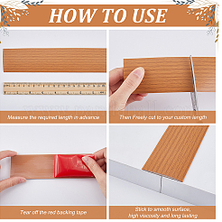 Самоклеящиеся плоские переходные планки для напольных дверей из ПВХ&nbsp;DIY-WH20013-07C