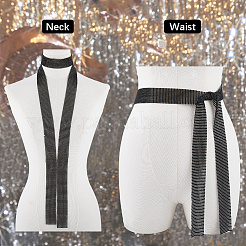 Ожерелья из сплава с блестками NJEW-WH20002-06EB