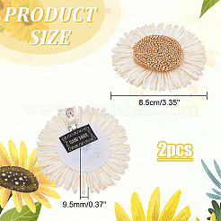 Blumen-Rattan-gewebte Schuhdekorationen&nbsp;AJEW-WH0518-95