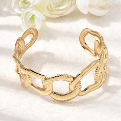 Bracciali rigidi a maglie intrecciate in acciaio inossidabile 304 stile boho&nbsp;SA-CBA1E89-01D-G