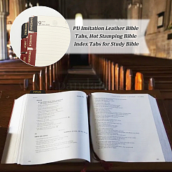 10 feuille d'onglets bibliques en simili cuir PU&nbsp;STIC-WH0004-26A