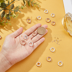 16 шт. 4 стиля подвески с открытой задней частью из латуни с кабошонами&nbsp;FIND-AR0001-53