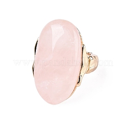 Anelli elastici in quarzo rosa naturale&nbsp;RJEW-N055-01E