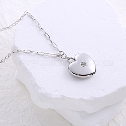 Ожерелья из нержавеющей стали с подвеской в виде сердца из кристаллов и страз для женщин SY8917