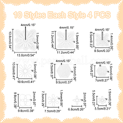 40 шт. 10 стиля: цветы DIY-WR0003-49