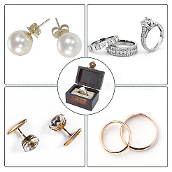 Прямоугольные старинные деревянные ящики для хранения колец&nbsp;CON-WH0087-85A