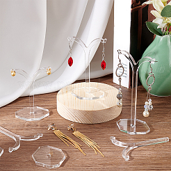 6 шт. 3-х стилевых акриловых подставки для сережек в форме буквы Y CON-FG0001-05