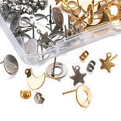 Фурнитура для сережек-гвоздиков из нержавеющей стали 304 STAS-YS0001-08