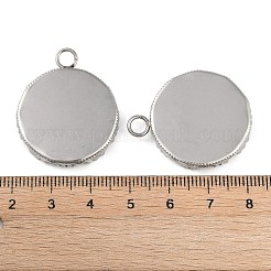 Подвеска-кабошон из не тускнеющей нержавеющей стали 304&nbsp;STAS-Z070-01P-03