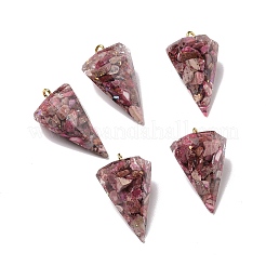 Подвески из прозрачной смолы из натуральной имперской яшмы&nbsp;G-E185-06G