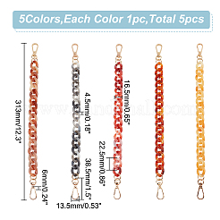5 шт. 5-цветная акриловая цепочка-удлинитель для сумочки FIND-WR0007-21