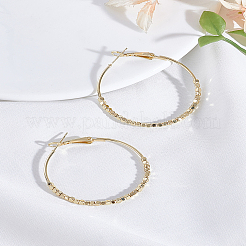 1 пара серег-колец из сплава&nbsp;EJEW-LP0008-029LG