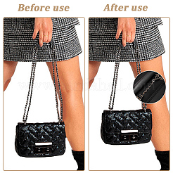 1 шт. черный кожаный сплав pu chain удлинитель для кошелька ремешка для изготовления кошелька&nbsp;PURS-CL0001-10B