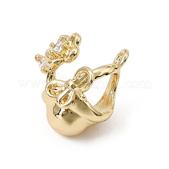 Messing micro pave klar zirkonia charme&nbsp;CU-CBA3D76-16G