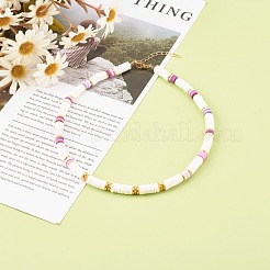 Collares de cuentas de heishi de arcilla polimérica&nbsp;NJEW-JN03504-02
