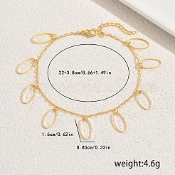 Старинные женские браслеты на щиколотку из латуни и железа с полыми кисточками&nbsp;SY0951-1