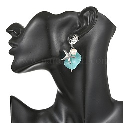Boucles d'oreilles pendantes en acier inoxydable 304&nbsp;EJEW-JE07446-01