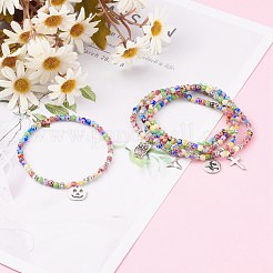 Очаровательные эластичные браслеты BJEW-JB05975