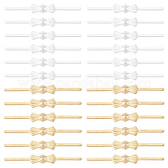 200 шт. 2-х цветные железные пряжки-бантики&nbsp;IFIN-TA0001-71