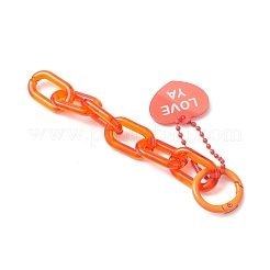 5 шт. 5-х цветное акриловое сердце и цепочка-подвеска HJEW-JM03873