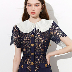 2 шт. 2-х стильные съемные женские накладные воротники AJEW-GA0005-99