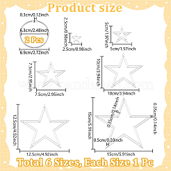 Прозрачный акриловый шаблон для шитья AJEW-NB0007-10E