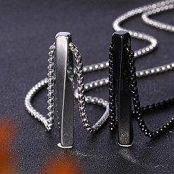 2 шт. набор из 2-х цветных прямоугольных подвесок из нержавеющей стали 201 с простым кручением JN1124A