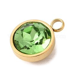 Подвески из нержавеющей стали с изображением камня-талисмана августа (304).&nbsp;STAS-K239-01G-A08