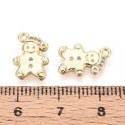 Подвески из латуни с прозрачным фианитом&nbsp;KK-T077-57G