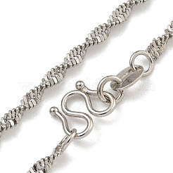 Латунные цепочки сингапур для женщин NJEW-U011-01P