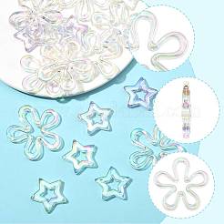 20 шт. 2 стиля покрытых УФ-акриловых бусин&nbsp;TACR-FS0001-61