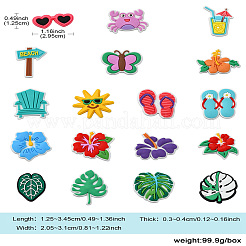 36 Stück PVC-Cabochons in 18 Stilen mit Strandmotiven&nbsp;FIND-CJ0011-23