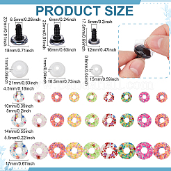 1 набор разноцветных блесток для кукольных глаз из смолы CRES-PH0001-28