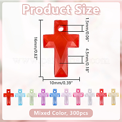 300шт прозрачные акриловые подвески&nbsp;MACR-HY0001-18