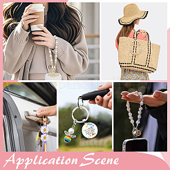 2 шт. 2 стиля стеклянных и акриловых жемчужных бусин для мобильных ремешков&nbsp;HJEW-MA00038