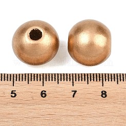 スプレー塗装ウッドヨーロッパビーズ  ラウンド  大穴ビーズ  ダークチソウ  15~15.5x14.5mm  穴：4.5mm&nbsp;WOOD-G029-08D