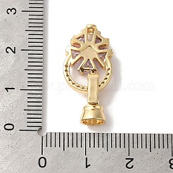 Латунные микро проложить кубического циркония раз за застежками KK-B098-07G-01