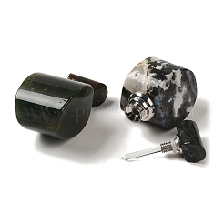 Флаконы для духов с капельницей из натурального мохового агата DJEW-H010-02P-04