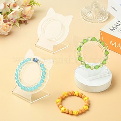 4 supporto per bracciale singolo in acrilico trasparente con retro inclinato&nbsp;AC-FS5191-01A