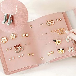 Вырезанная полая 1 шт. искусственная кожа pu сумки для хранения сережек EDIS-CL0001-01A