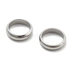 変色しない201ステンレススチールスペーサービーズ  フラットラウンド  ステンレス鋼色  10x2.5mm  穴：8mm&nbsp;STAS-M294-03P-01