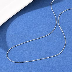 0.8 мм латунная цепочка-коробка с регулируемым слайдером ожерелья&nbsp;KK-H533-09B-P